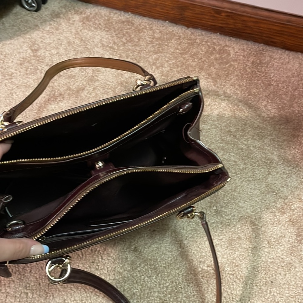 Burgundy coach bag - Picture 6 of 7